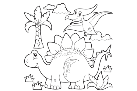 Coloriage Dinosaure 60 – 10doigts.fr